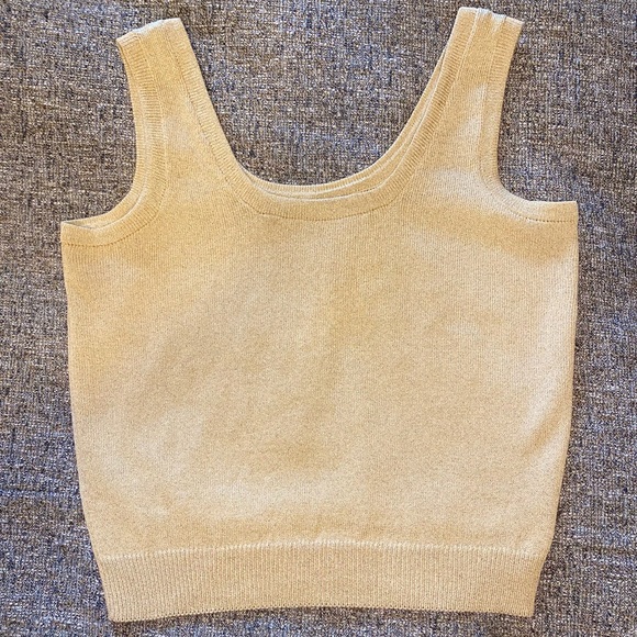 ST. JOHN Gold Tank Shimmer Sleeveless | Medium - Picture 6 of 10